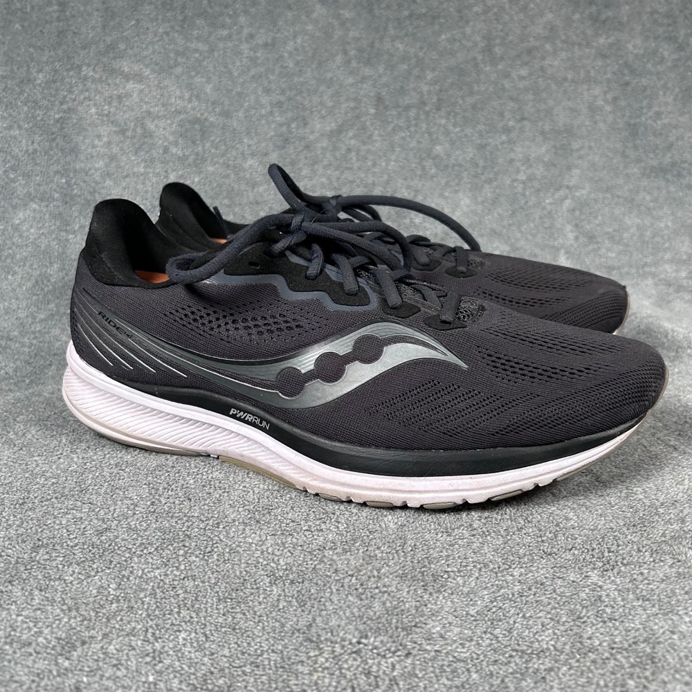 Saucony Ride 14 Mens Running Shoes Black White S20650-45 Size 11.5
